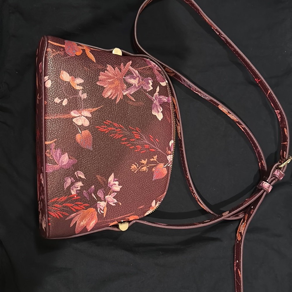 Maroon Flower Crossbody bag